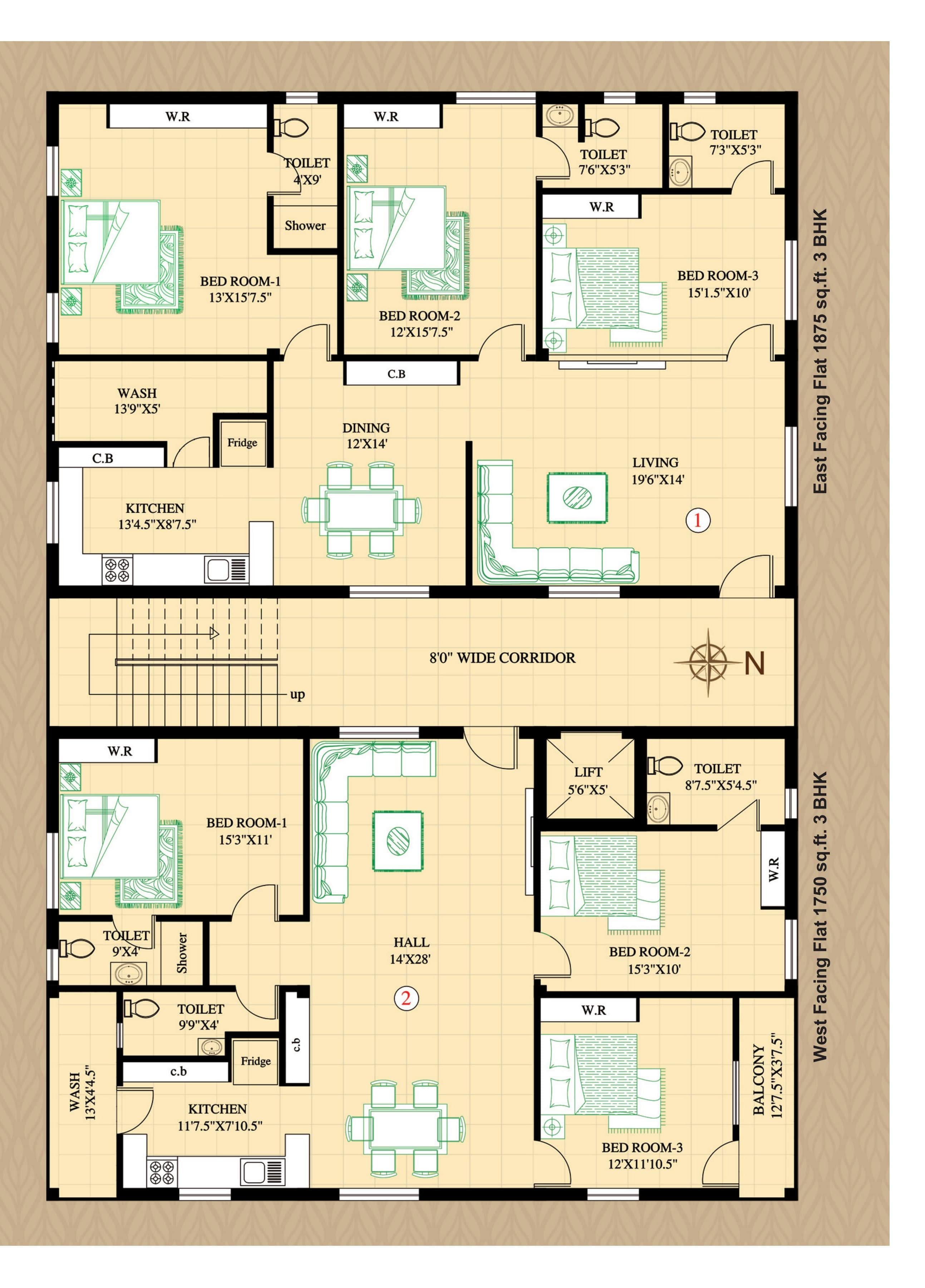 Maruti Sai typical floor plan